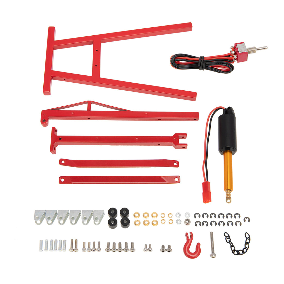 Electric Metal 1/10 Scale RC Engine Hoist & Jack Stand Garage Accessory 5-12V
