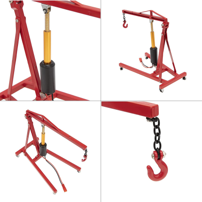 Electric Metal 1/10 Scale RC Engine Hoist & Jack Stand Garage Accessory 5-12V