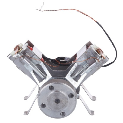 Electromagnetic V2 Engine Model Metal Solenoid Motor Science Physics Desk Gift