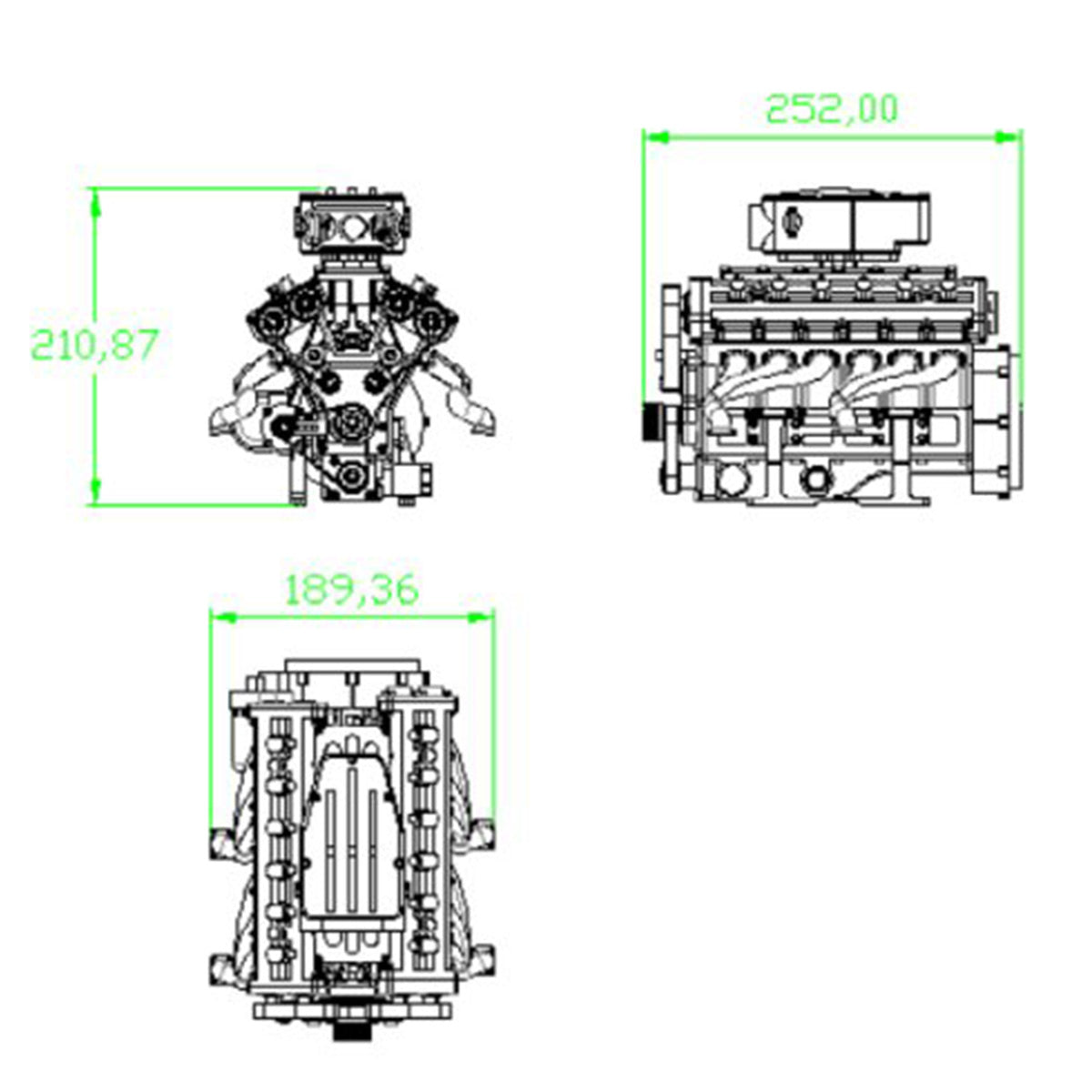 Enjomor GS-V12 72cc DOHC 4 Stroke Water Cooled Gasoline Engine Model 10000rpm