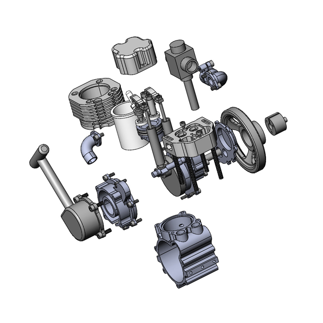 Enjomor GS-DK01 8cc High RPM 4 Stroke Single Cylinder Gasoline Engine Model 14000rpm