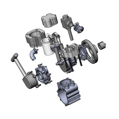 Enjomor GS-DK01 8cc High RPM 4 Stroke Single Cylinder Gasoline Engine Model 14000rpm