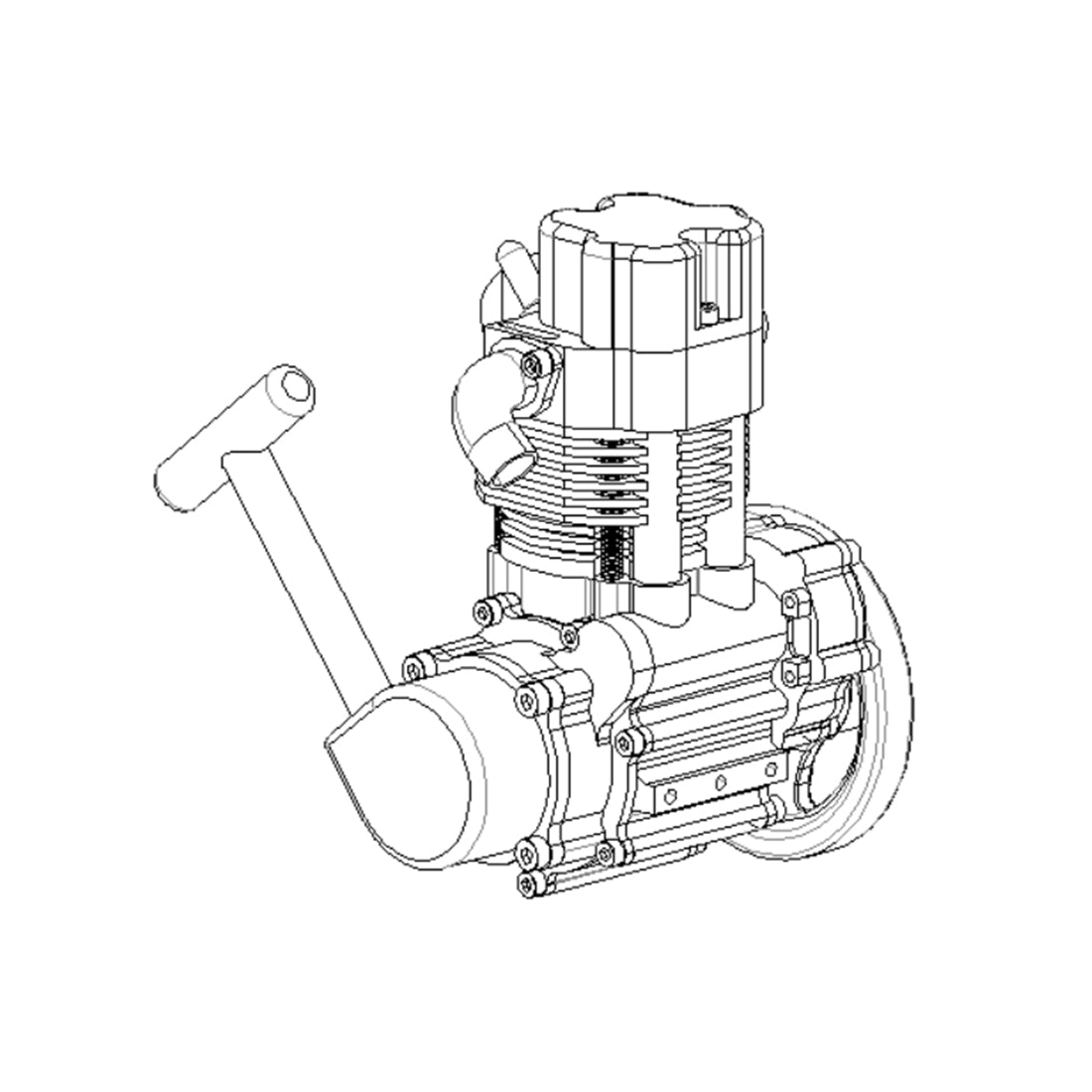 Enjomor GS-DK01 8cc High RPM 4 Stroke Single Cylinder Gasoline Engine Model 14000rpm