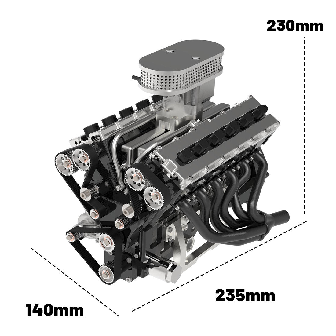 Enjomor GS-V12 72cc DOHC 4 Stroke Gasoline Engine Model Water Cooled RC Power