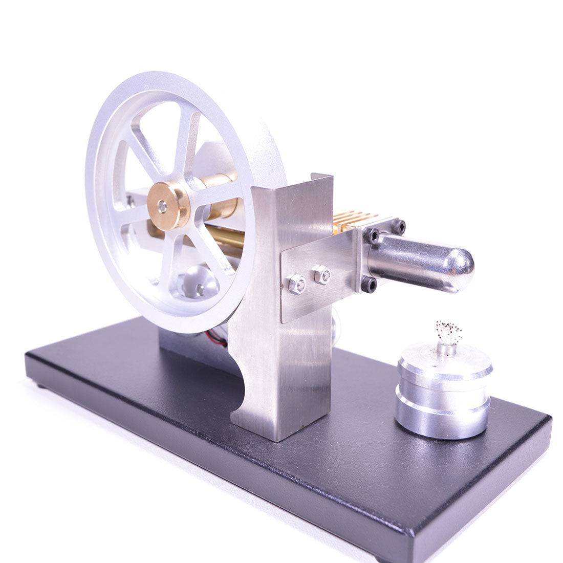 Enjomor Horizontal Gear Drive Stirling Engine Generator Model with Voltmeter and LED Lights-helloworld7