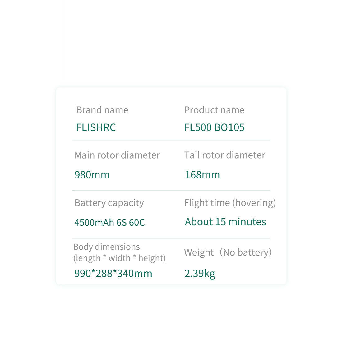 FLISHRC FL500 BO-105 500-Class Scale GPS RC Helicopter RTF L7 Flight Controller-helloworld7