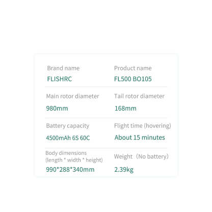 FLISHRC FL500 BO-105 500-Class Scale GPS RC Helicopter RTF L7 Flight Controller-helloworld7