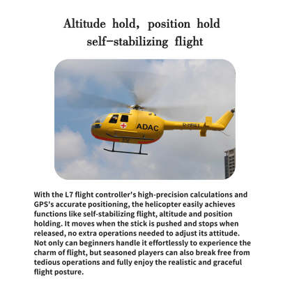 FLISHRC FL500 BO-105 500-Class Scale GPS RC Helicopter RTF L7 Flight Controller-helloworld7
