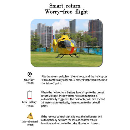 FLISHRC FL500 EC135 500-Class Scale RC Helicopter RTF with GPS & Fenestron Tail