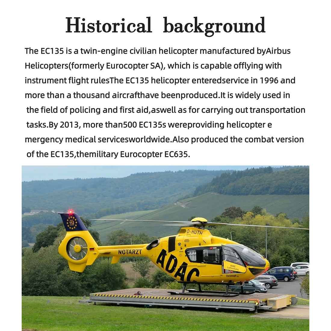 FLISHRC FL500 EC135 500-Class Scale RC Helicopter RTF with GPS & Fenestron Tail