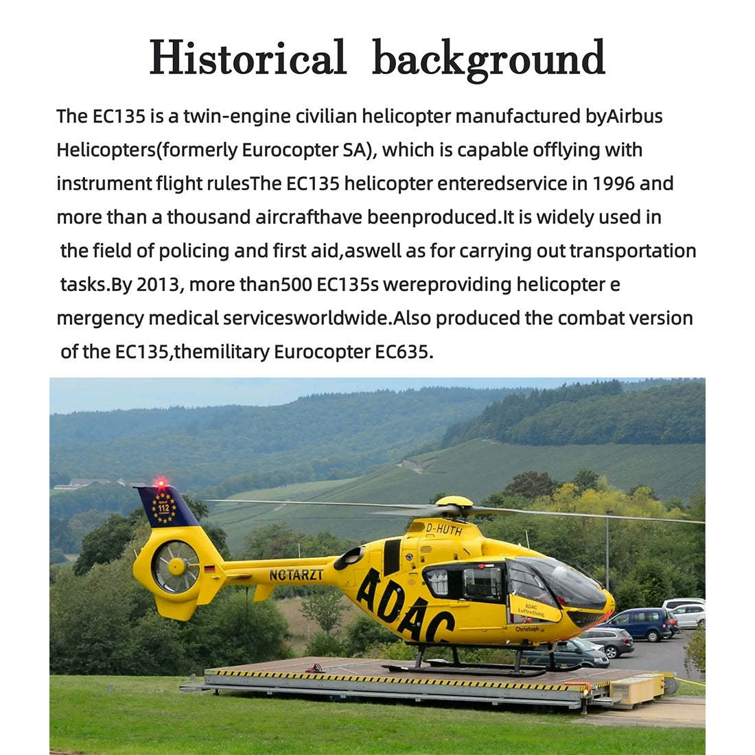 FLISHRC FL500 EC135 500-Class Scale RC Helicopter RTF with GPS & Fenestron Tail