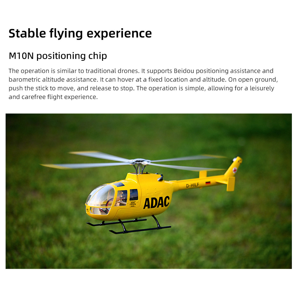 FLYWING BO105 470 Size Scale GPS RC Helicopter RTF H1 Flight Controller Brushless Motor-helloworld7