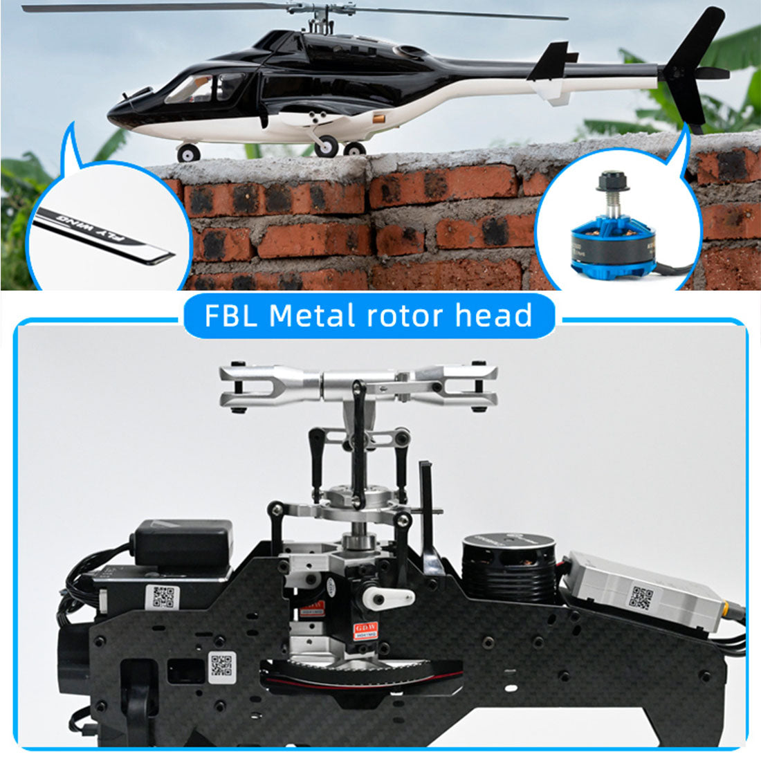 FLYWING FW450L Airwolf 450-Class GPS RC Helicopter RTF with H1 Flight Controller