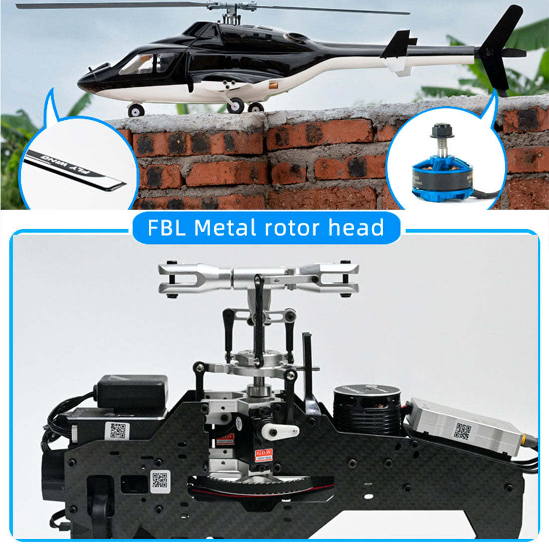 FLYWING FW450L Airwolf 450-Class GPS RC Helicopter RTF with H1 Flight Controller