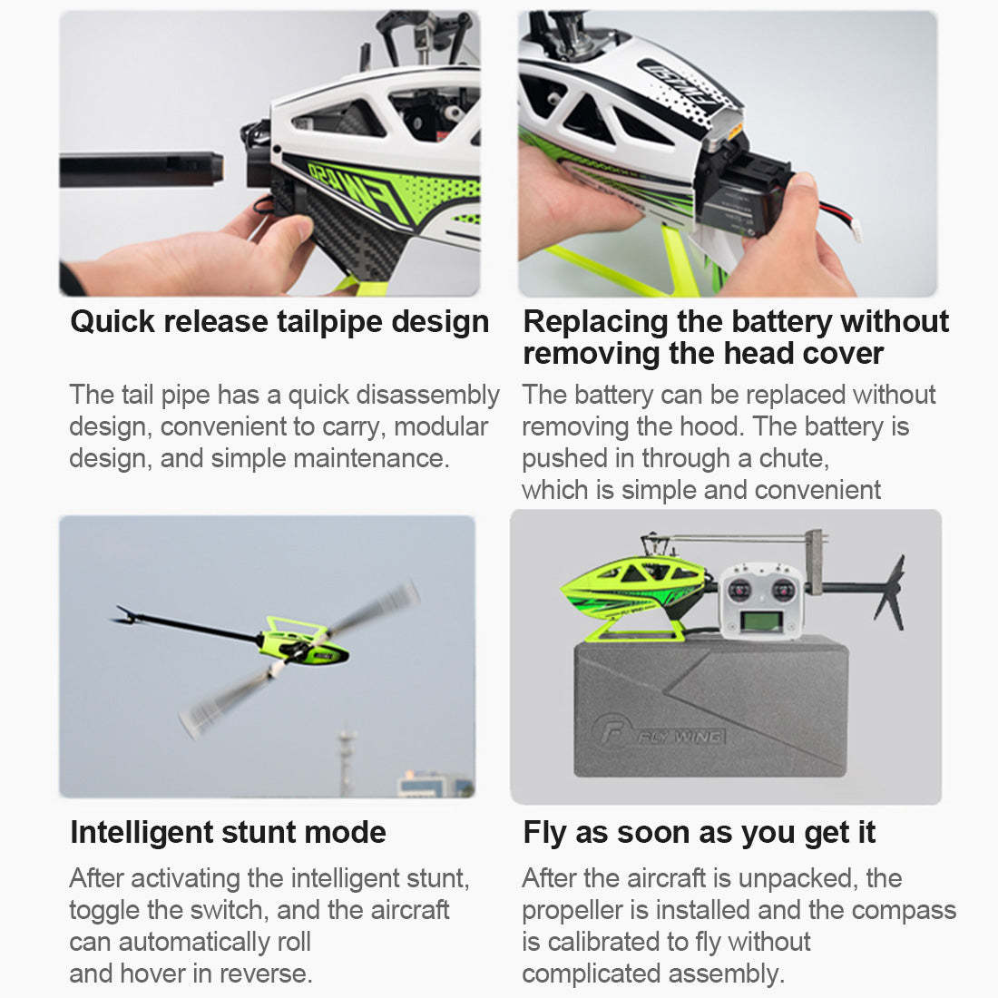 FLYWING FW450L V3 6CH GPS RC Helicopter RTF with H1 Flight Controller & One-Key Inverted Flight