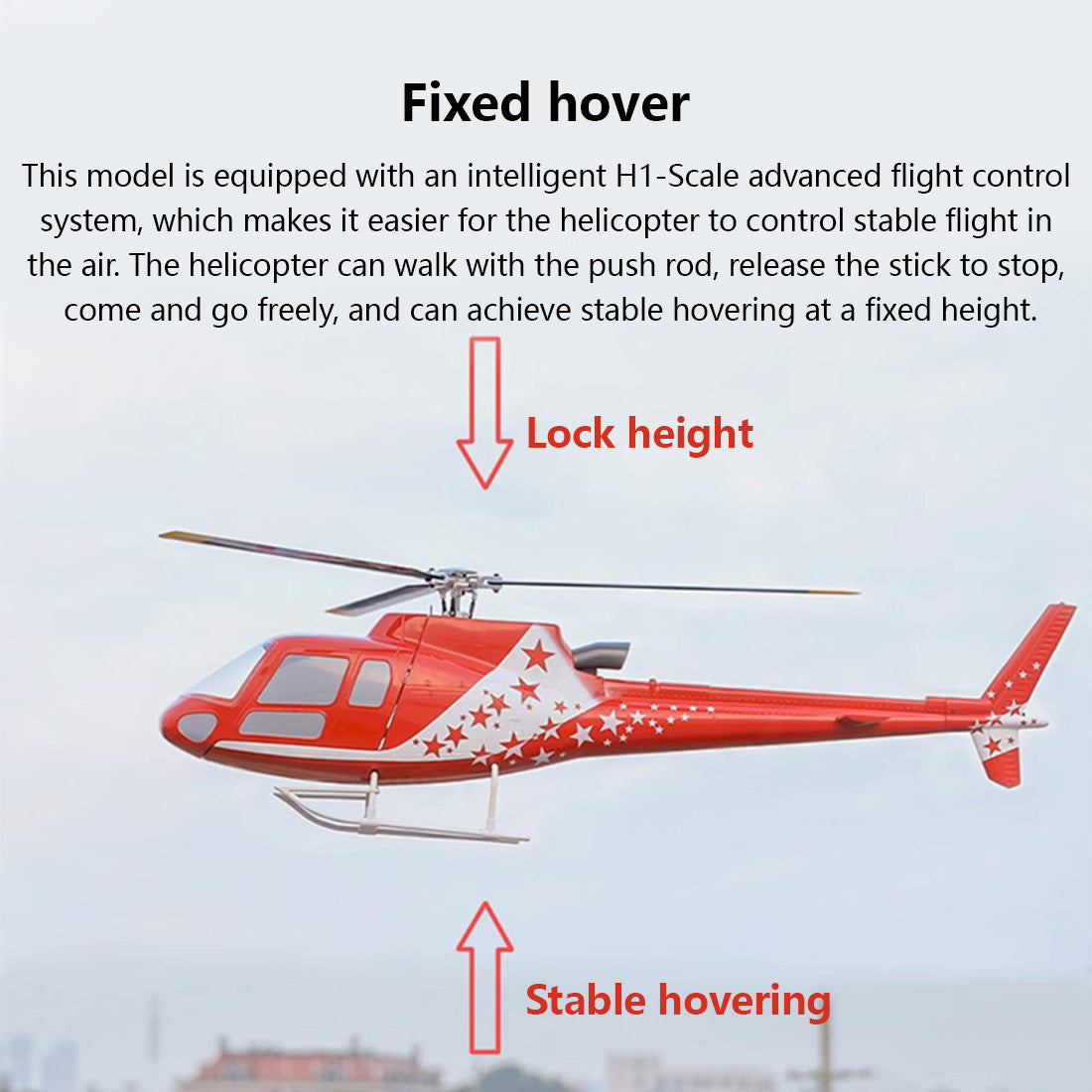 FLYWING Squirrel AS350 470-Class GPS RC Helicopter RTF with H1 Flight Controller
