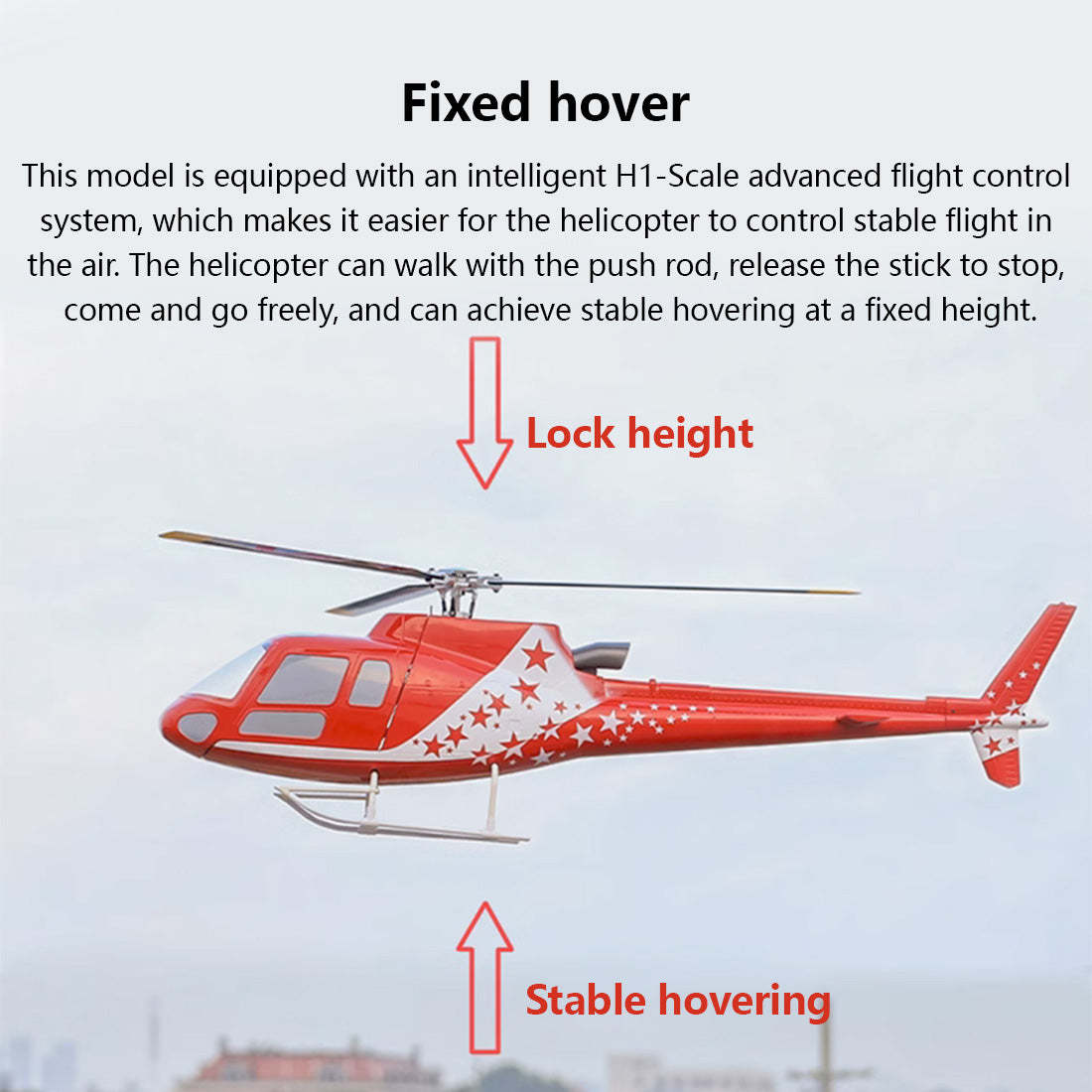 FLYWING Squirrel AS350 470-Class GPS RC Helicopter RTF with H1 Flight Controller