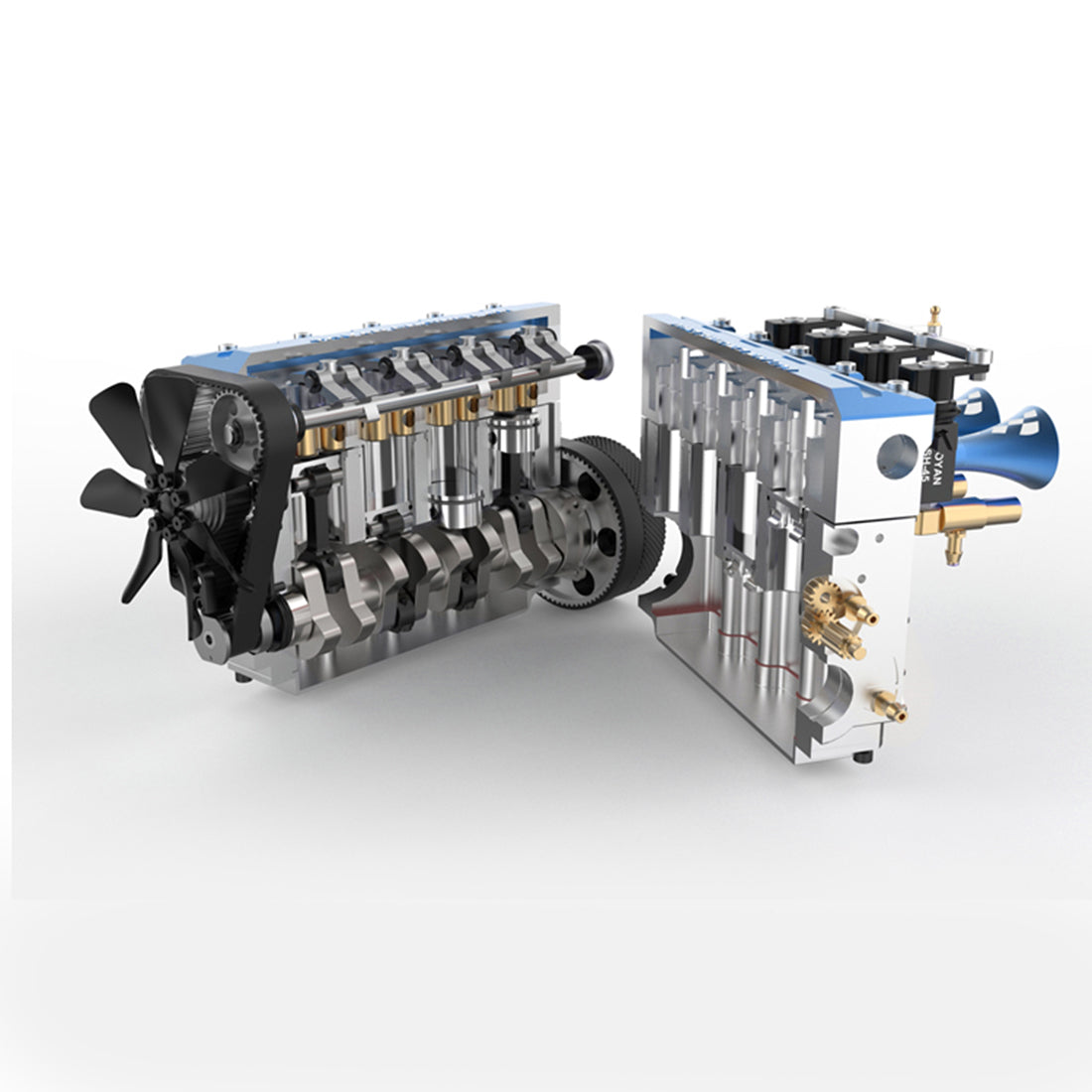 FS-L400 14cc Inline 4 Cylinder 4 Stroke Nitro Engine DIY Assembly Kit