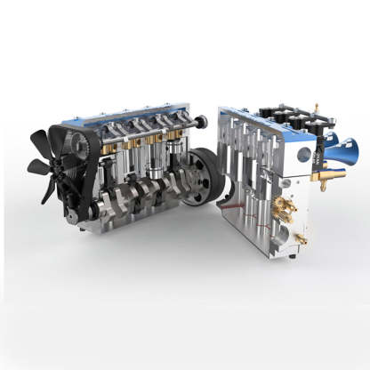 FS-L400 14cc Inline 4 Cylinder 4 Stroke Nitro Engine DIY Assembly Kit