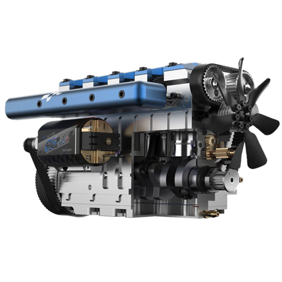 FS-L400 14cc Inline 4 Cylinder 4 Stroke Nitro Engine DIY Assembly Kit