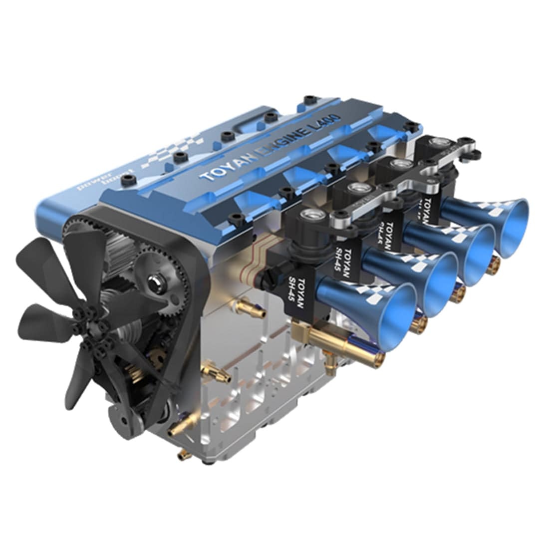 FS-L400 14cc Inline 4 Cylinder 4 Stroke Nitro Engine DIY Assembly Kit