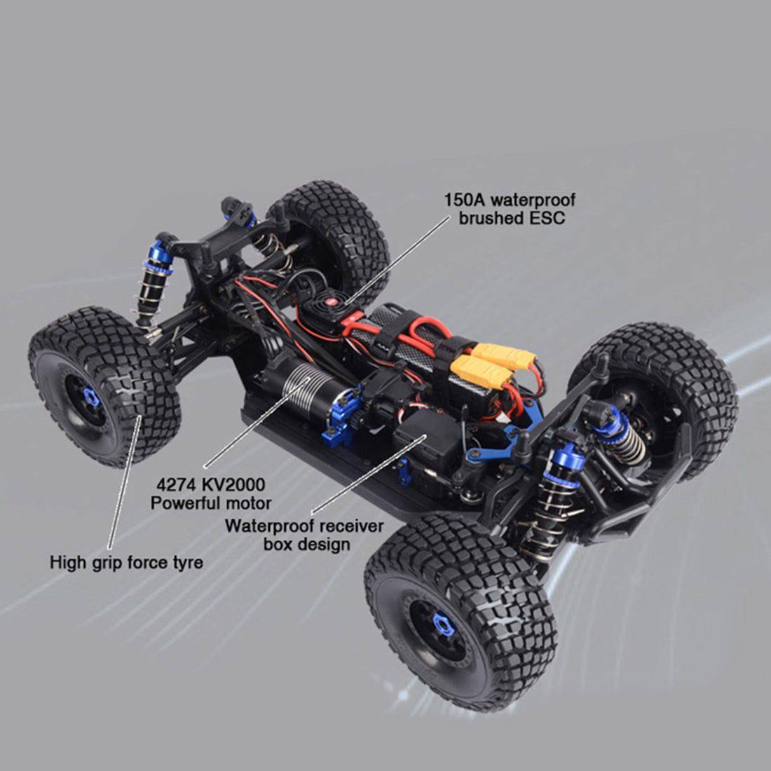 FS Racing 1/8 Scale 4WD 6S Brushless Desert Buggy 100km/h High Speed RC Car