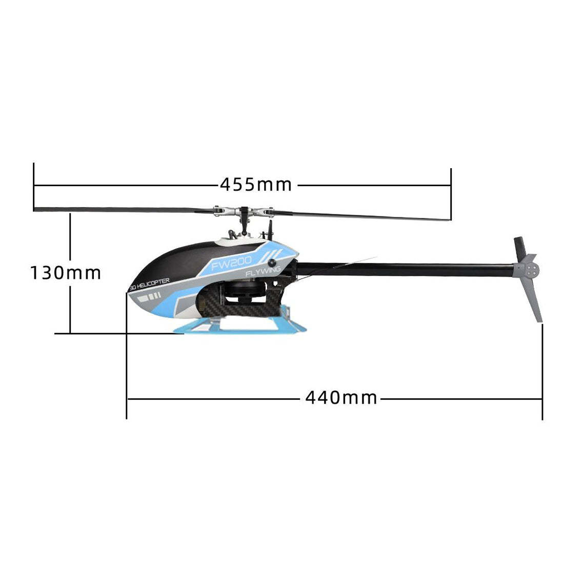 FW200 6CH GPS Direct Drive Brushless 3D RC Helicopter RTF with Optical Flow