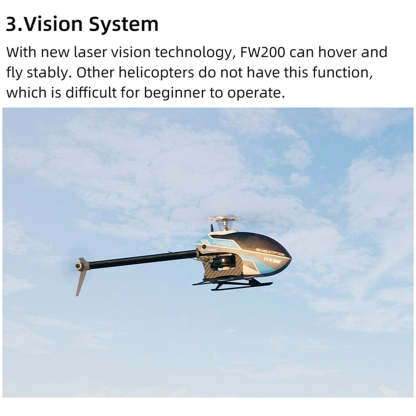 FW200 6CH GPS Direct Drive Brushless 3D RC Helicopter RTF with Optical Flow