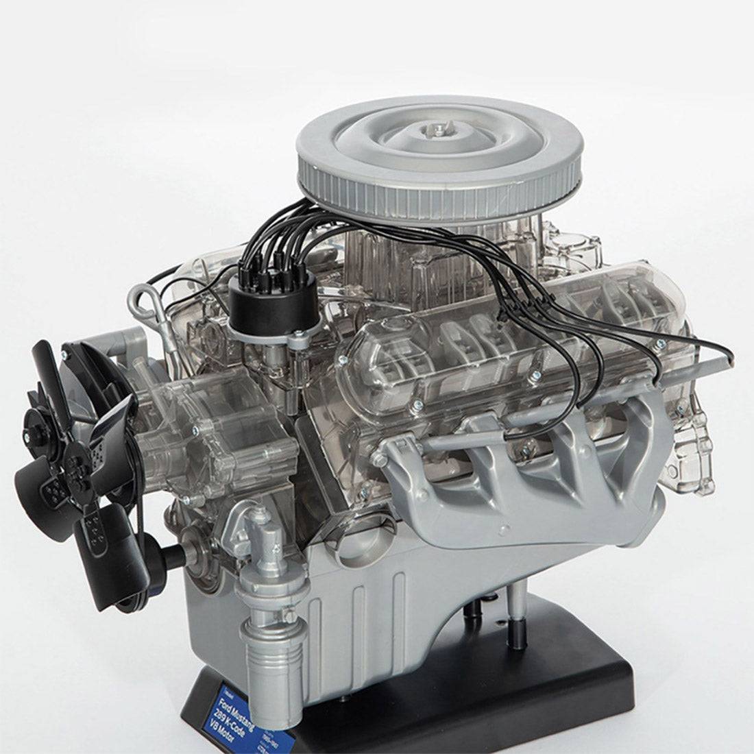 Ford Mustang 1965 K-Code V8 Engine Model Kit Transparent DIY Motorized Replica