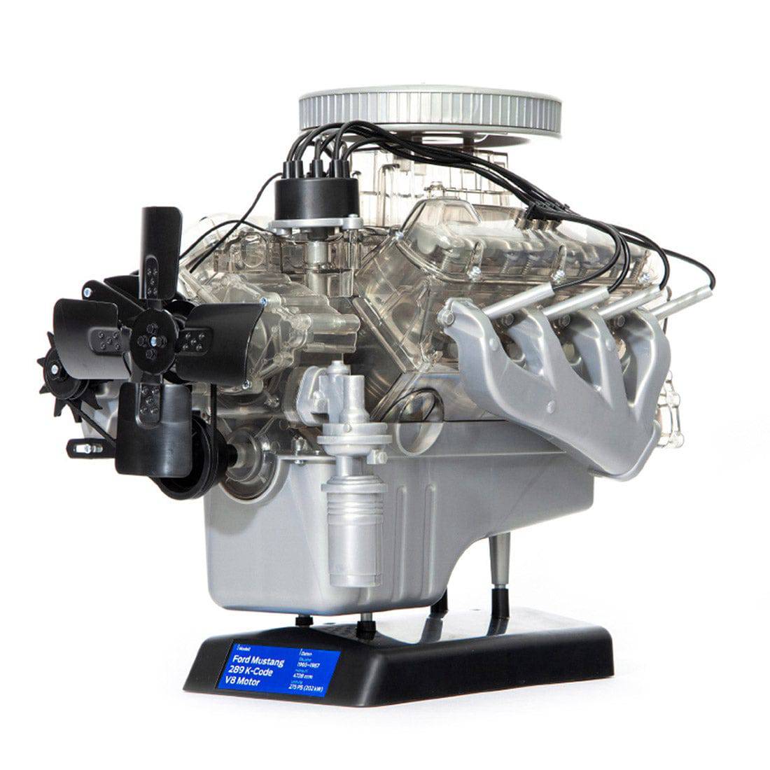 Ford Mustang 1965 K-Code V8 Engine Model Kit Transparent DIY Motorized Replica