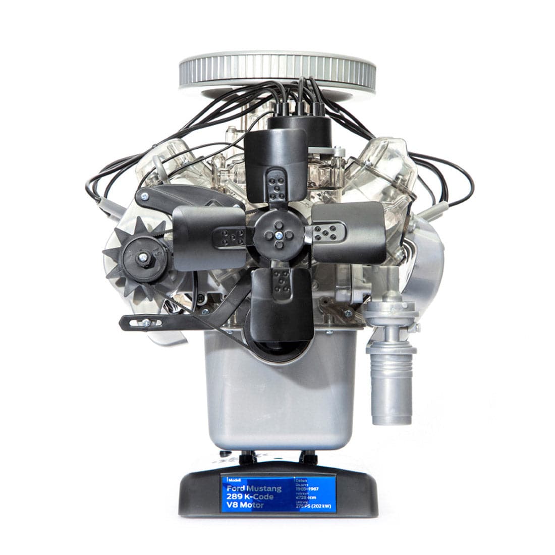 Ford Mustang 1965 K-Code V8 Engine Model Kit Transparent DIY Motorized Replica