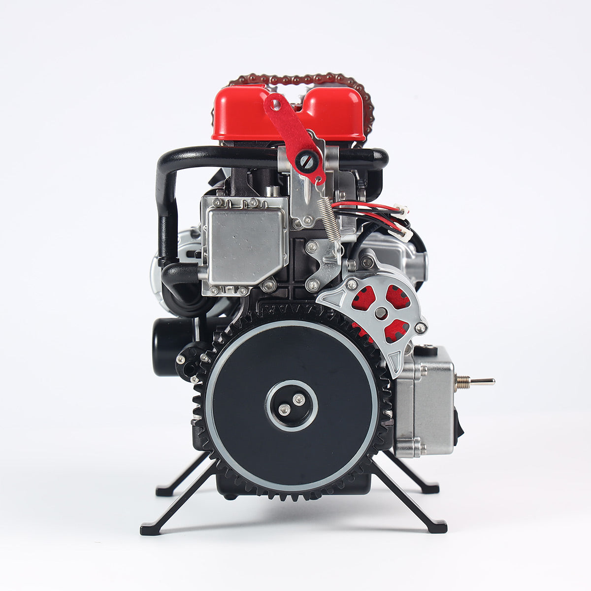 Full Metal 4-Cylinder Car Engine Assembly Kit Electric Motor Model Desk Toy Gift-helloworld7