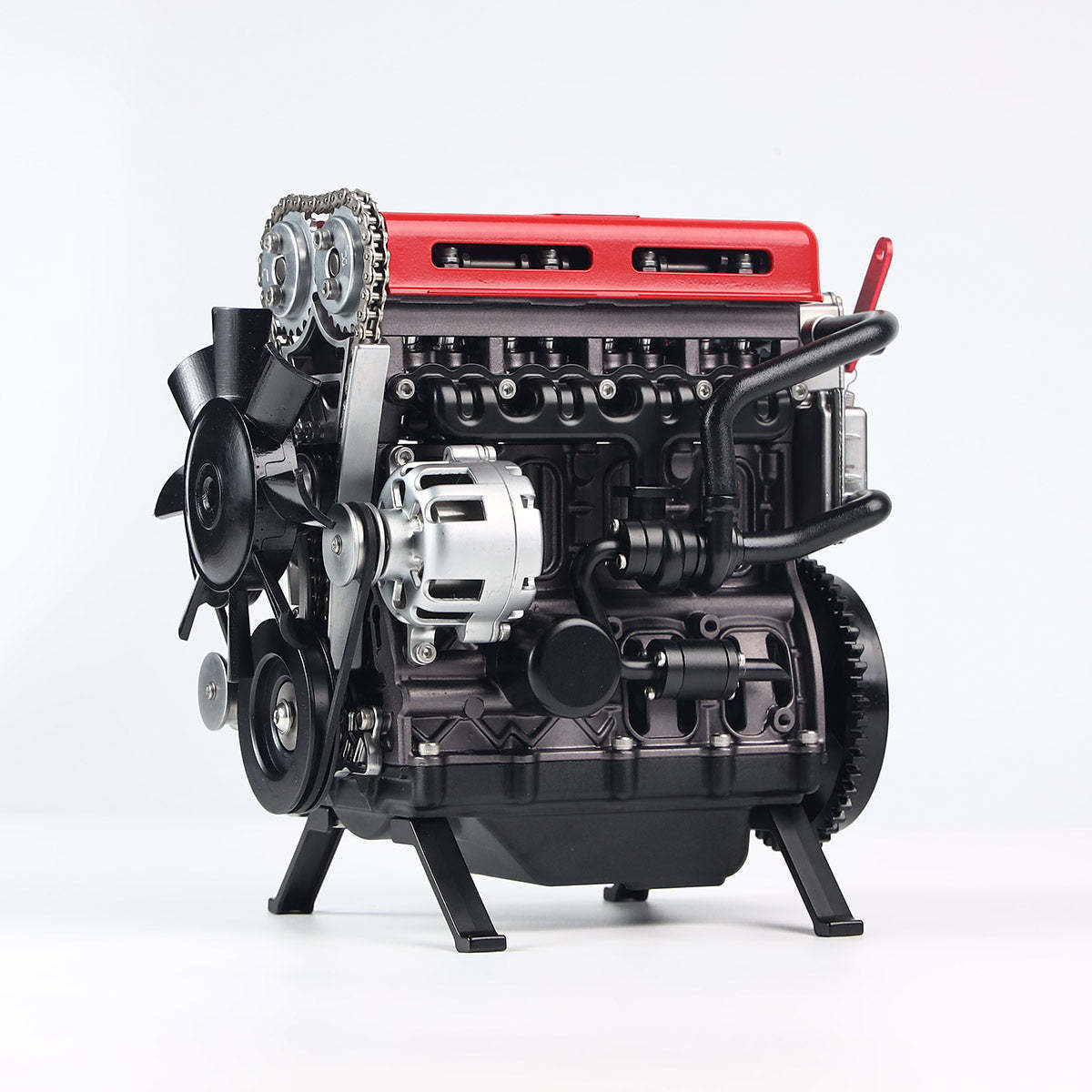 Teching DM13-L4-T Metal 4 Cylinder Engine Model DIY Assembly Kit Electric Mechanical Gift-helloworld7