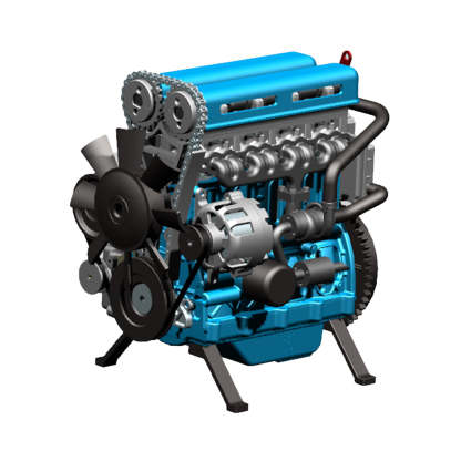 Teching DM13-L4-T Metal 4 Cylinder Engine Model DIY Assembly Kit Electric Mechanical Gift-helloworld7