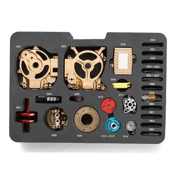 Teching Mini Single Cylinder All-Metal DIY Engine Assembly Kit - Electric Mechanical STEM Gift-helloworld7
