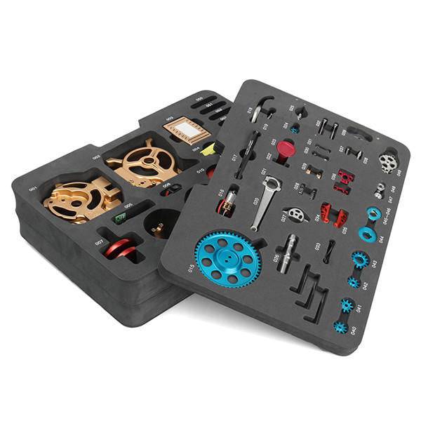 Teching Mini Single Cylinder All-Metal DIY Engine Assembly Kit - Electric Mechanical STEM Gift-helloworld7