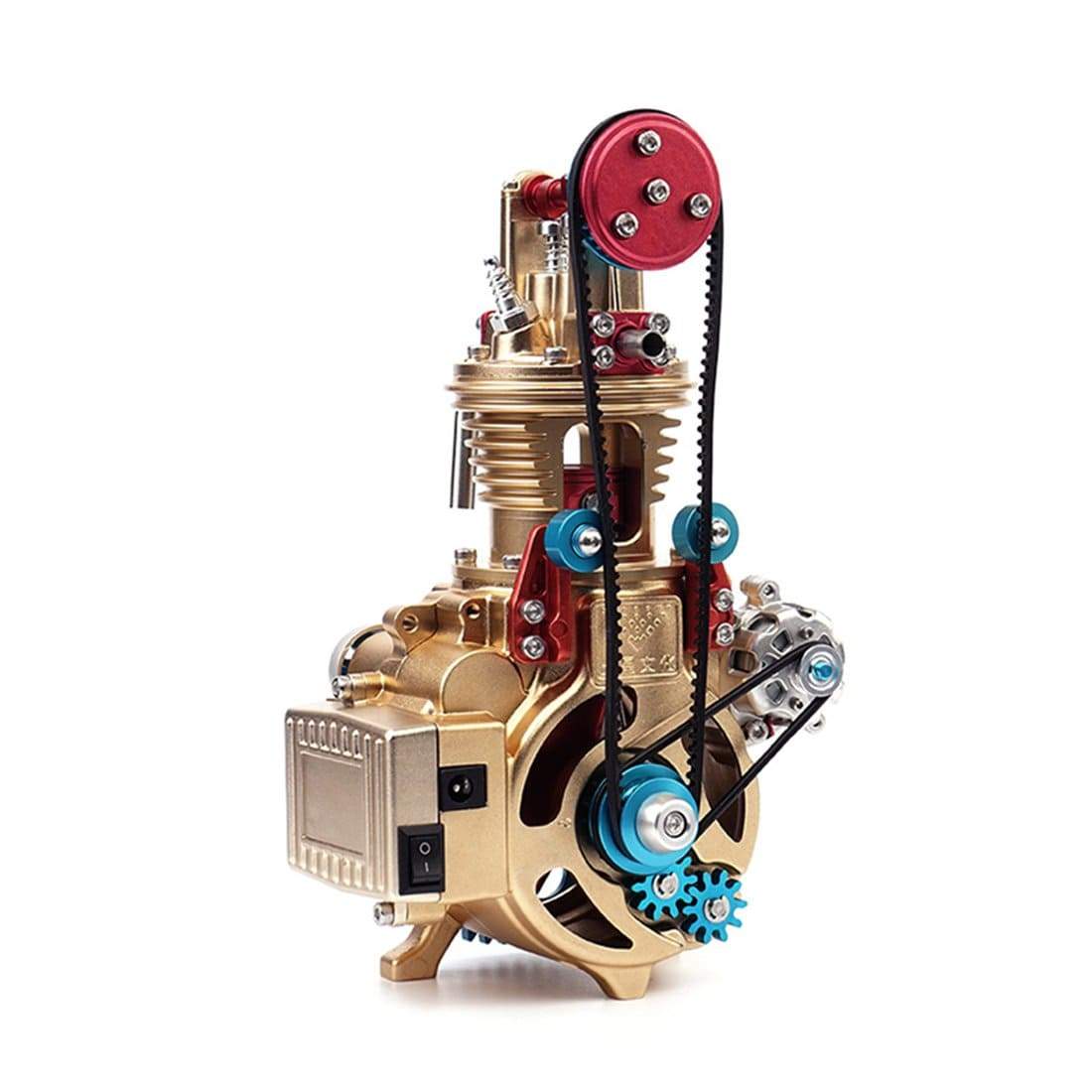 Teching Mini Single Cylinder All-Metal DIY Engine Assembly Kit - Electric Mechanical STEM Gift-helloworld7