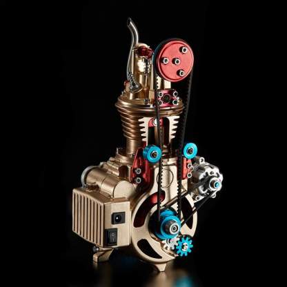 Teching Mini Single Cylinder All-Metal DIY Engine Assembly Kit - Electric Mechanical STEM Gift-helloworld7
