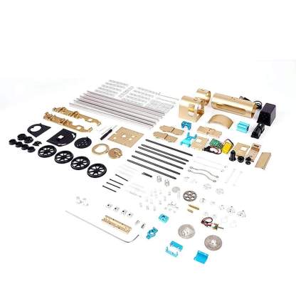 Full Metal Electric Steam Train Model Kit DIY Assembly 387pcs Mechanical Gift