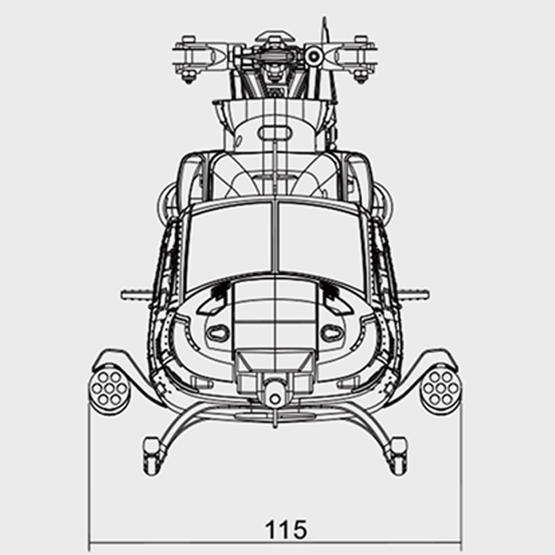 GOOSKY E2 UH-1Y Venom 1/35 Scale 6CH Dual Brushless RC Helicopter RTF GTS System