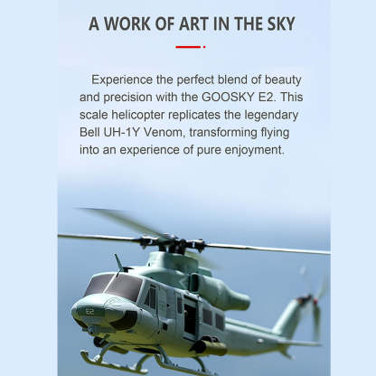 GOOSKY E2 UH-1Y Venom 1/35 Scale 6CH Dual Brushless RC Helicopter RTF GTS System