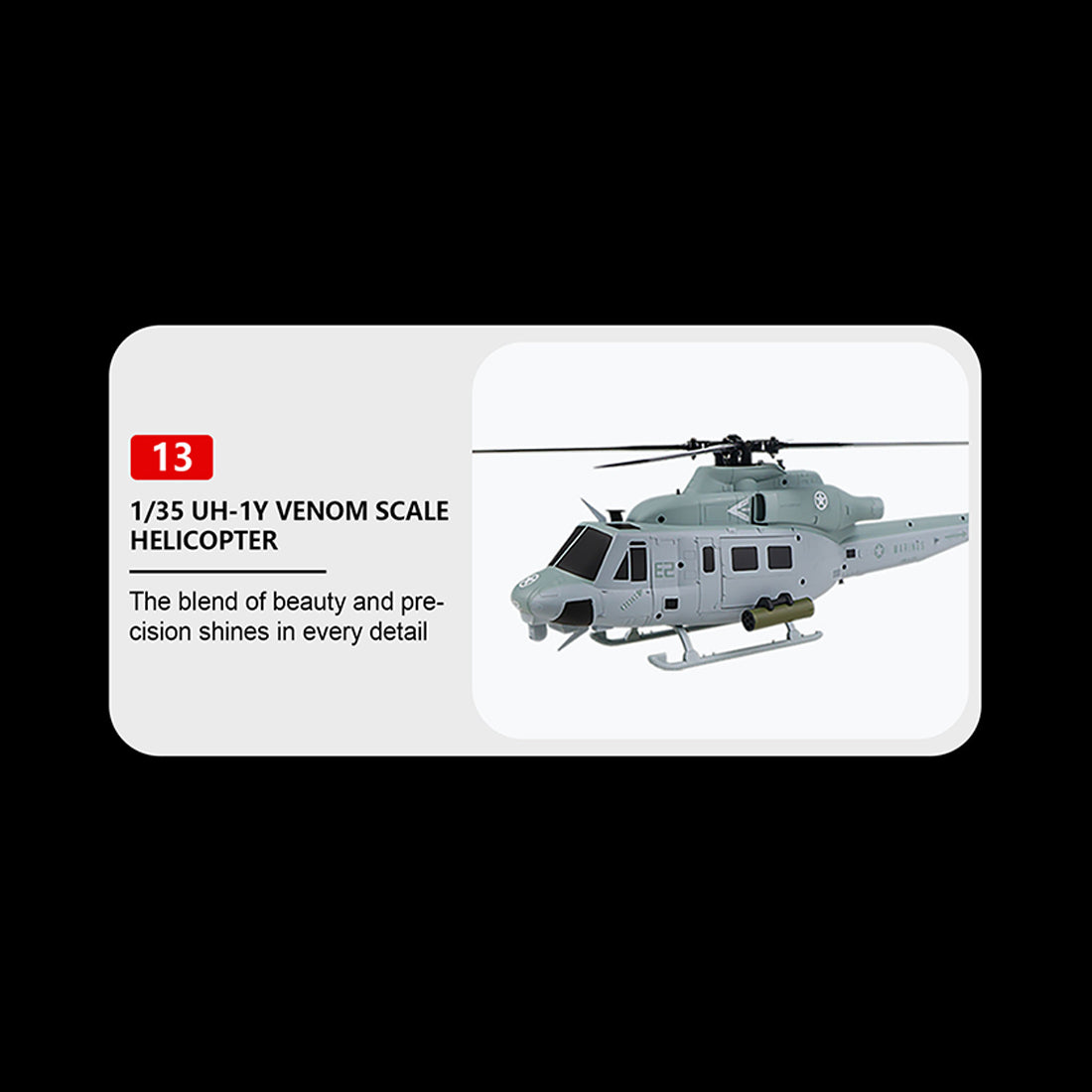 GOOSKY E2 UH-1Y Venom 1/35 Scale 6CH Dual Brushless RC Helicopter RTF GTS System