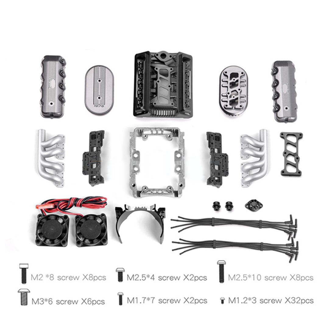 GRC F76 1/10 Scale 1976 427 SOHC V8 Engine Motor Heatsink Kit for RC Cars-helloworld7