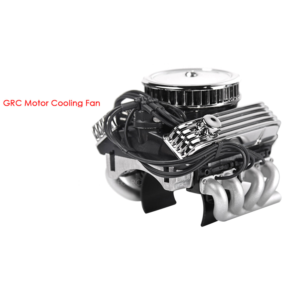 GRC F82 1/10 Scale Simulation V8 Engine Motor Heatsink Kit Dual Fan-helloworld7