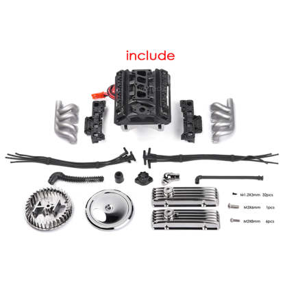 GRC F82 1/10 Scale Simulation V8 Engine Motor Heatsink Kit Dual Fan-helloworld7