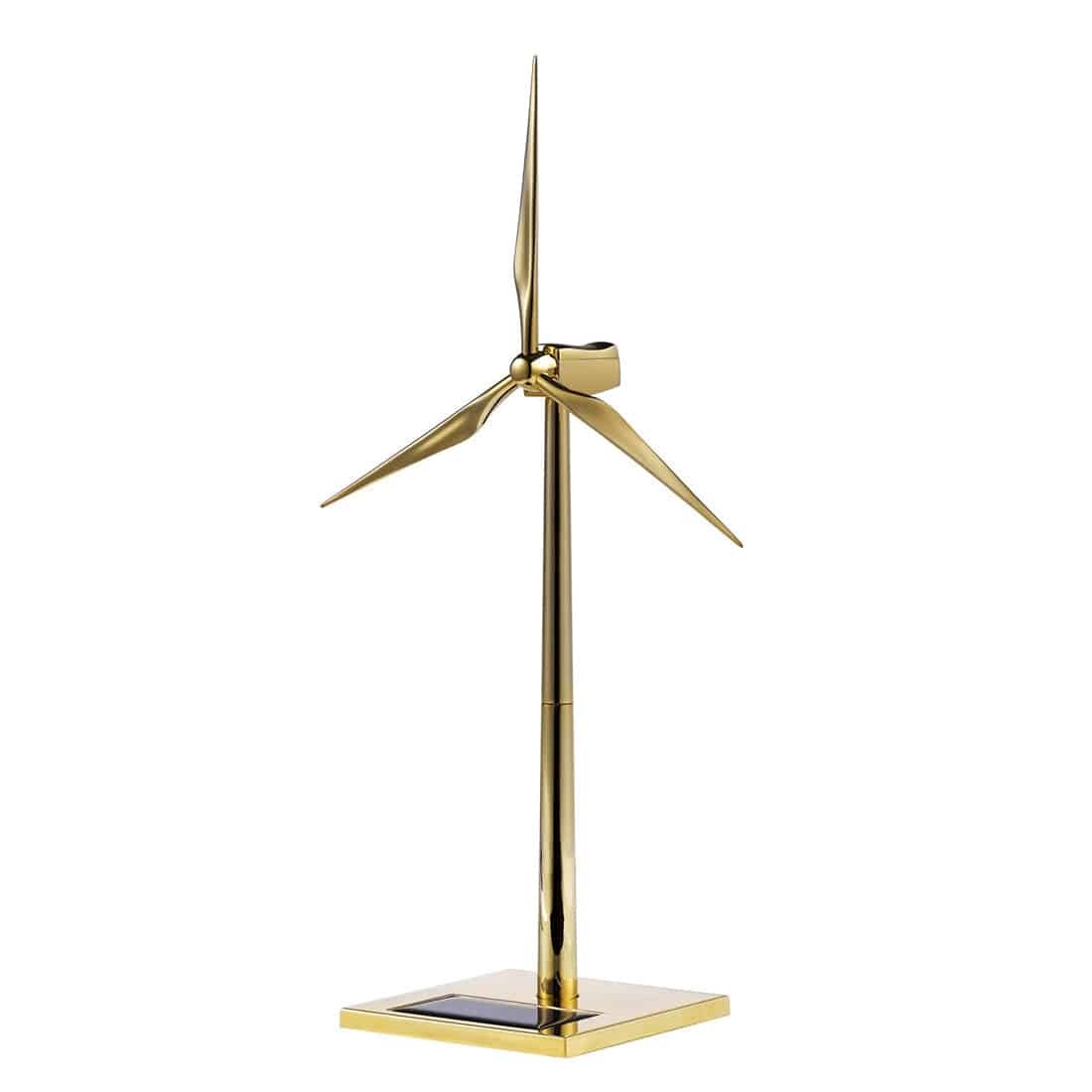 Golden Solar Windmill DIY Metal Model Kit Desktop Turbine Science Decor Gift-helloworld7