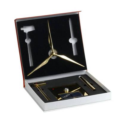 Golden Solar Windmill DIY Metal Model Kit Desktop Turbine Science Decor Gift-helloworld7