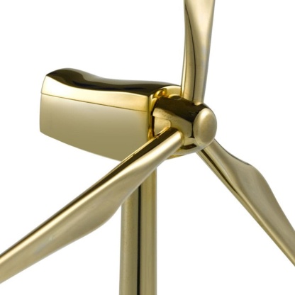 Golden Solar Windmill DIY Metal Model Kit Desktop Turbine Science Decor Gift-helloworld7