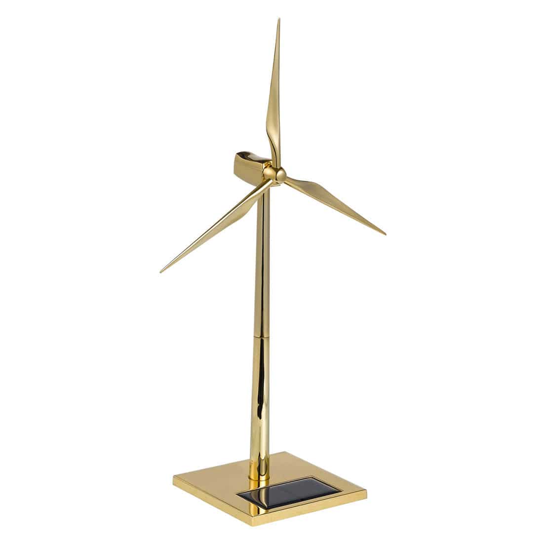 Golden Solar Windmill DIY Metal Model Kit Desktop Turbine Science Decor Gift-helloworld7