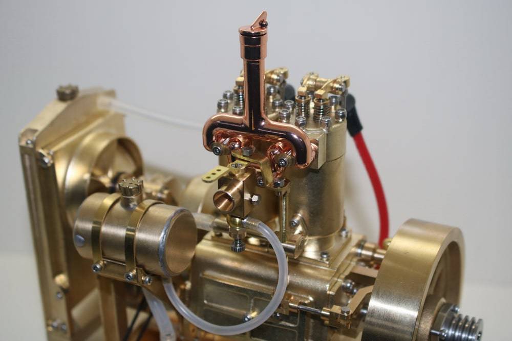 H74 5cc Vertical Twin Cylinder 4 Stroke Water Cooled Gasoline Engine Model with Governor-helloworld7